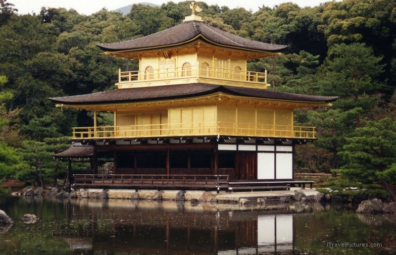 Kyoto Golden temple kinkaku-ji gold pond